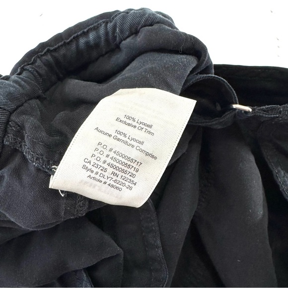 Aritzia Wilfred Free Women’s Sz S Valletta Black Cropped Lyocell Twill Overalls - Picture 13 of 16